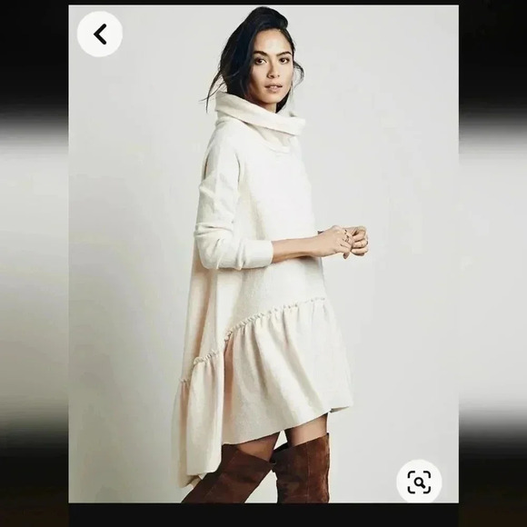 Free People Sweaters - Free People Knit Merino Wool Long Sleeve Sweater Dress Top Boho Tunic